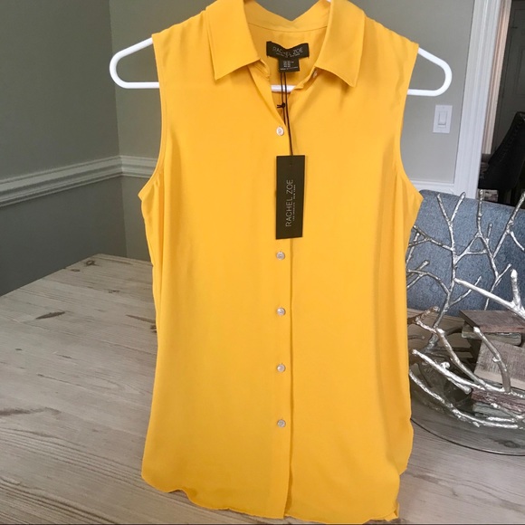RACHEL ZOE MUSTARD TOP - NWT! - Picture 7 of 8